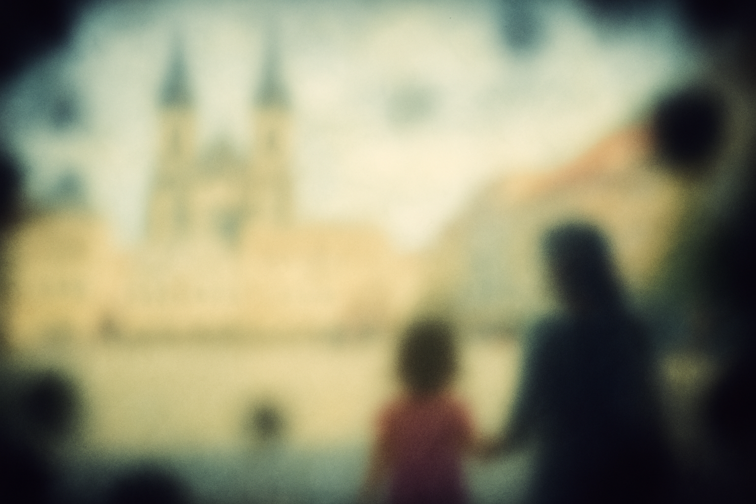 A representation of how a blind person perceives the world through sound